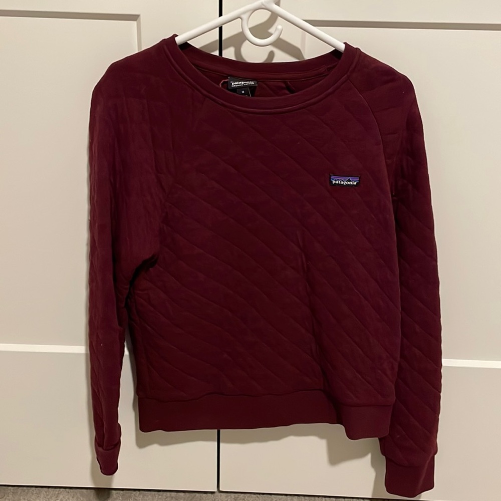 Patagonia Maroon Quilted Cotton Sweater